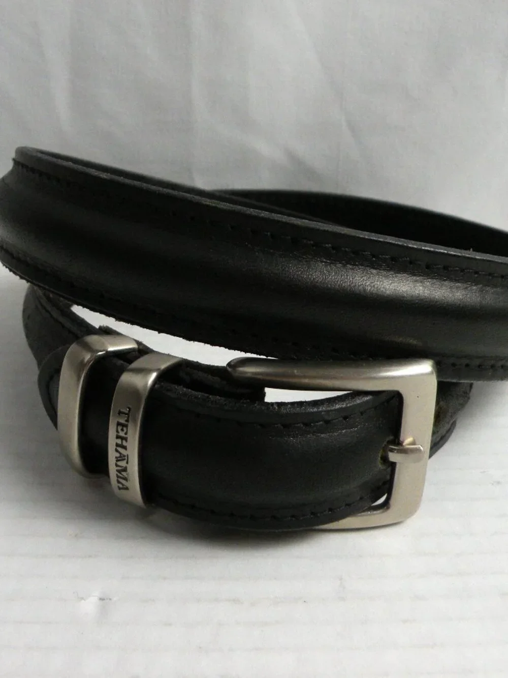 Tehama 7477 Men's Black Leather Belt 36